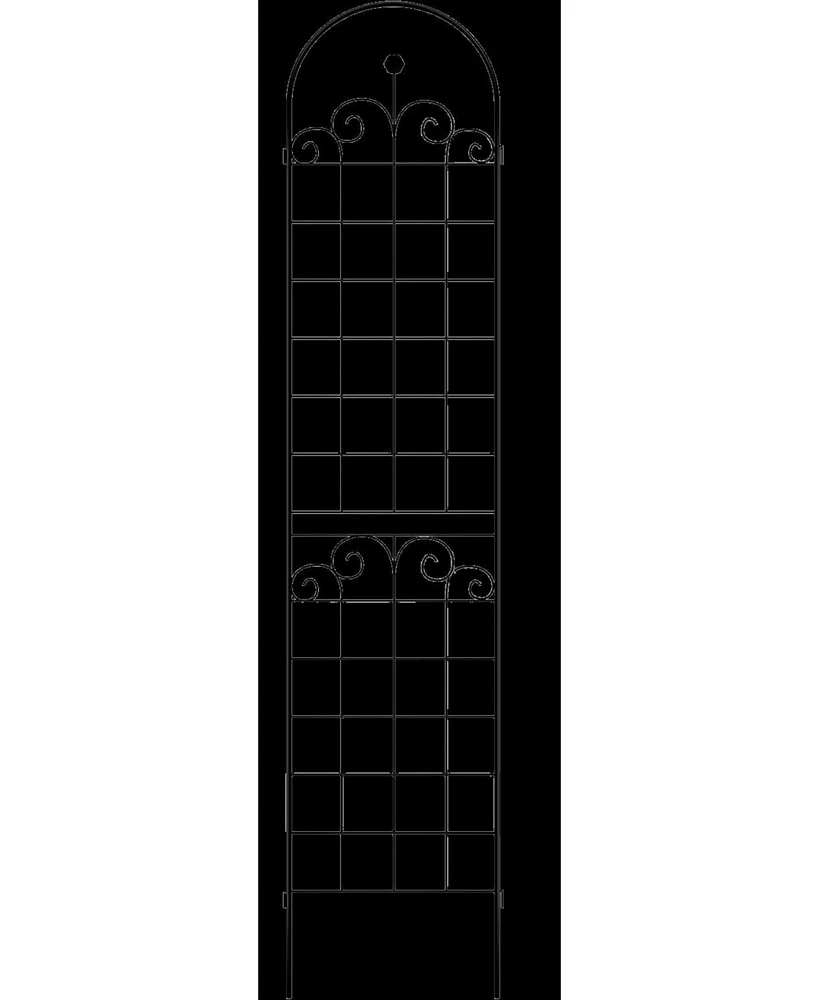 Slickblue 4-Pack Metal Garden Trellis for Climbing Plants – 86.7'' x 19.7'', Rustproof Black Plant Support, Rose Trellis Netting