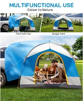 Slickblue Suv Camping Tent, Outdoor Tent with Double Doors for 5 Person, Waterproof PU2000mm Layer Travel