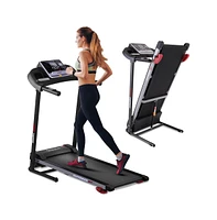 SereneLife Foldable Motorized Treadmill with 12 Pre-set Programs and Bluetooth Connectivity