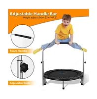 SereneLife Training & Fitness Trampoline with Adjustable Handrail