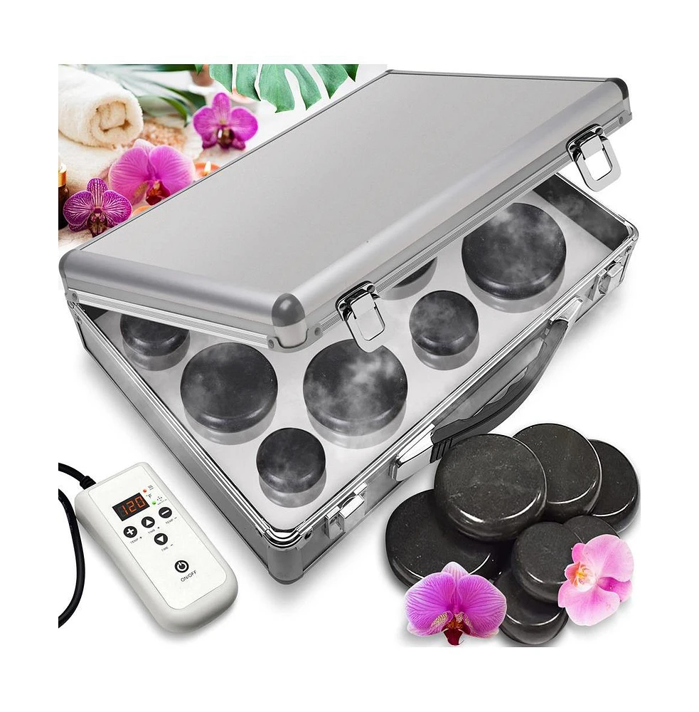 SereneLife Portable Hot Stone Massage System With Digital Temperature Controller