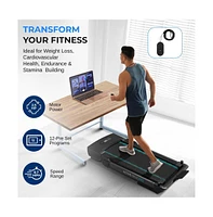 SereneLife Folding Motorized Treadmill Machine with Smart Speed Control