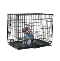 Slickblue Pet Kennel – Folding Steel Crate for Cats and Dogs, Wire Metal Playpen