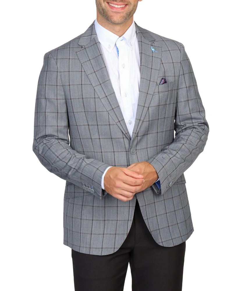 Men's Melange Windowpane Sportcoat