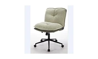 Slickblue Oversized Criss-Cross Chair with Wheels: Elegant Design, Adjustable Height, 360° Swivel Home Office for Small Spaces