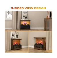 Slickblue 1400W 26-Inch Electric Fireplace: Powerful Heating with Realistic Flame Effect