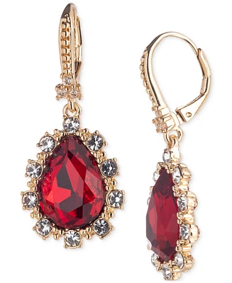 Marchesa Pave & Color Crystal Pear-Shape Drop Earrings