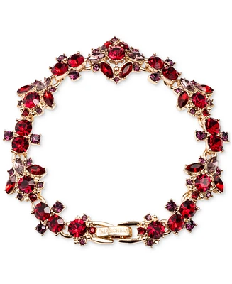 Marchesa Gold-Tone Mixed Cut Crystal & Stone Flex Bracelet