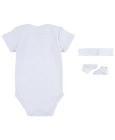 Jordan Girls Baby Blue Bodysuit, 3-Piece Set