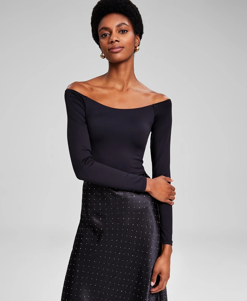 And Now This Women's Double-Layered Off-The-Shoulder Bodysuit, Created for Macy's