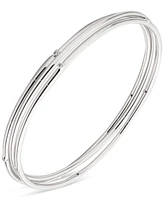 Lauren Ralph Lauren Sterling Silver 3-Pc. Set Pave Bangle Bracelets