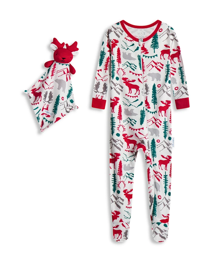 Max & Olivia Baby Boys Snug Fit Coverall 2-Piece Pajama Set