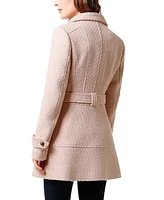 Kimi + Kai Women's Belted Boucle Wool Trench Coat