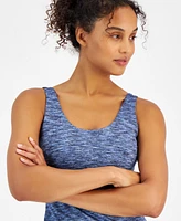 Id Ideology Women's Space-Dye Built-In-Bra Tank, Created for Macy's