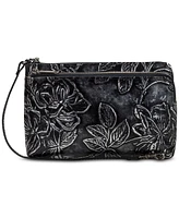 Patricia Nash Varone Bark Leaves Leather Wristlet, Created for Macy's