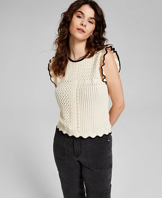 And Now This Women's Flutter-Sleeve Sweater Vest, Created for Macy's