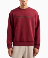 A|X Armani Exchange Men's Logo Flocking Sweatshirt