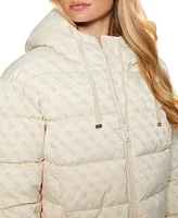 Guess Women's Daisy Hooded Logo Puffer Jacket