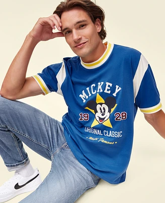 Disney | Macy's Adult Unisex Vintage Varsity Mickey Cotton Graphic T-Shirt, Created for