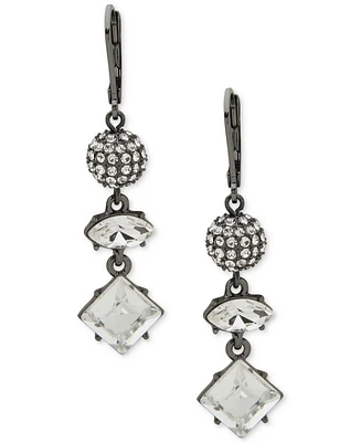 Karl Lagerfeld Paris Pave Fireball & Mixed-Cut Crystal Triple Drop Earrings