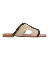 Marc Fisher Ltd Women's Nashie Slip On Square Toe Flat Sandals