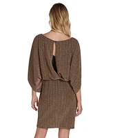 Jessica Howard Women's Open-Back Dolman-Sleeve Elastic-Waist Dress