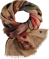 Fraas Roses Cross Stitch Print Scarf