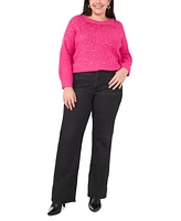 Vince Camuto Plus Size Sequin Raglan-Sleeve Crewneck Sweater