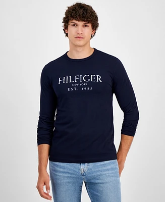Tommy Hilfiger Men's Cotton Logo Long-Sleeve T-Shirt