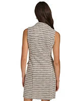 Calvin Klein Women's Tweed Button-Front Jacket Dress