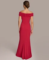 Donna Karan New York Women's Asymmetric Draped Gown