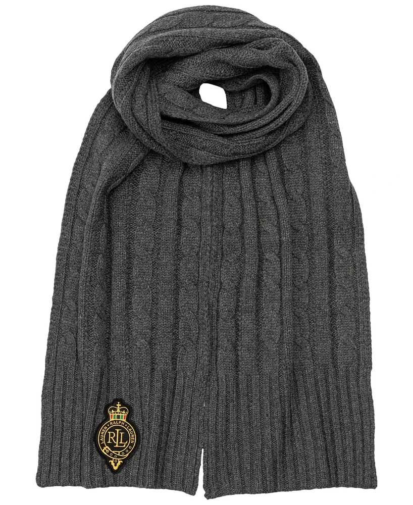 Lauren Ralph Lauren Cable Crest Patch Scarf