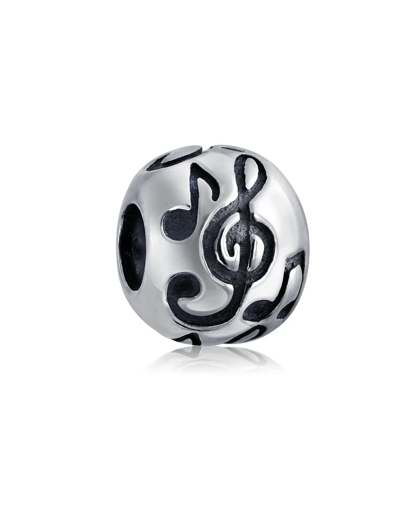 Bling Jewelry Music Melody Notes Table G Clef Musician Charm Bead Sterling Silver