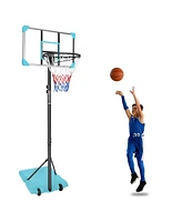 Slickblue Portable Basketball Goal System with Stable Base and Wheels for Easy Movement