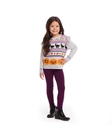 Andy & Evan Toddler Girls Toddler/Child Halloween Fair Isle Tunic Sweater Legging Set