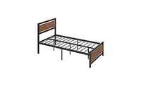 Slickblue Twin Size Platform Bed with Modern Design and Low Profile