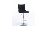 Slickblue Swivel Velvet Barstools Adjustable Seat Height 25-33 Inches, Stylish and Comfortable Furniture