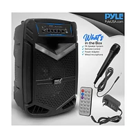 Pyle 12" Bluetooth Portable Pa Speaker With Rechargeable Battery, Party Lights & Microphone, 800 Watt