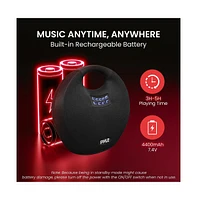 Pyle 5.25” Portable Wireless Bluetooth Streaming Speaker With Wired Microphone & Remote, 220 Watt