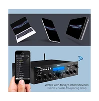 Pyle Bluetooth Home Stereo Amplifier Receiver With Fm Radio, MP3/Usb/Sd Readers, 200 Watt