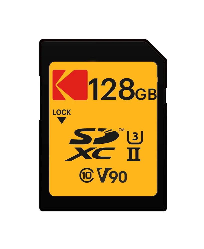 Kodak 128GB Uhs-ii U3 V90 Ultra Pro Sdxc Memory Card (290MB/S R, 230MB/s W)