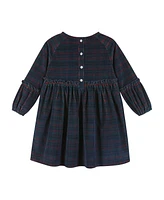 Andy & Evan Toddler Girls Toddler/Child Red Plaid Stretch Cord Ruffle Dress