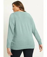 June + Vie Women's Touch Of Cashmere Wrap-Front Cardigan