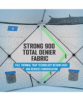 Clam X-600 Portable 11.5' 6 Person Ice Team Thermal Hub Shelter w/Dimmable Light