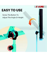 5 Core Sheet Music Stand Green Portable Foldable Music Note Holder • Height Adjustable Tripod Stands - Mus Fld Gr
