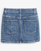 With Jules Big Girls Rhinestone Denim Skirt