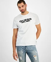 Guess Men's Relaxed-Fit Embossed Velvet Logo Graphic T-Shirt