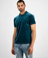 Guess Men's Rio Liquid Velvet Short Sleeve Polo Shirt