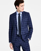 Hugo by Boss Men's Modern-Fit Wool Plaid Suit Jacket