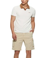 Guess Men's Weston Waffle-Knit Tipped Polo Shirt